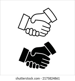 handshake icon vector illustration. agreement sign and symbol for business.