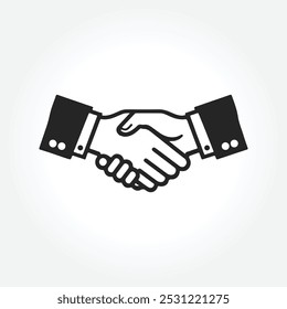 handshake icon vector illustration, business handshake sign and symbol. contact agreement, Partnership Line Icon