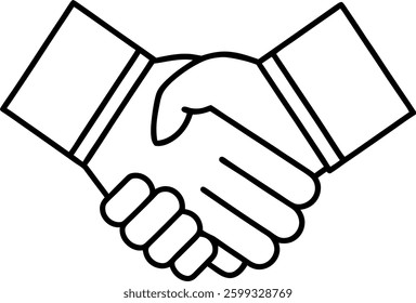 Handshake icon, handshake vector illustration, contract agreement flat vector icon for apps and websites