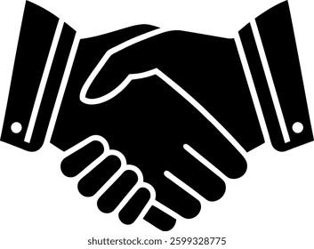 Handshake icon, handshake vector illustration, contract agreement flat vector icon for apps and websites