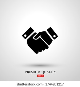Handshake icon. Vector illustration EPS 10.
