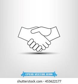 Handshake icon vector illustration EPS 10.