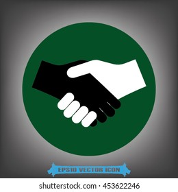 Handshake icon vector illustration EPS 10.
