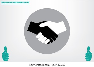 Handshake icon vector illustration EPS 10.