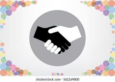 Handshake icon vector illustration EPS 10.