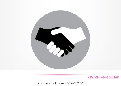 Handshake icon vector illustration EPS 10.