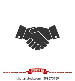 Handshake icon vector illustration eps10.