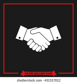 Handshake icon vector illustration eps10