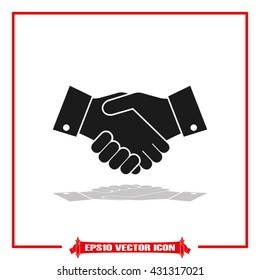 Handshake icon vector illustration eps10