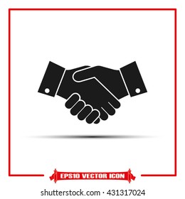 Handshake icon vector illustration eps10