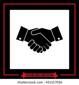 Handshake icon vector illustration eps10