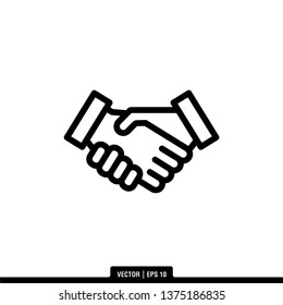 Handshake Icon Vector Illustration Logo Template

