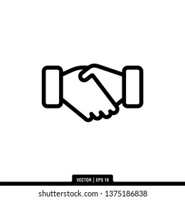 Handshake Icon Vector Illustration Logo Template
