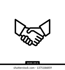 Handshake Icon Vector Illustration Logo Template

