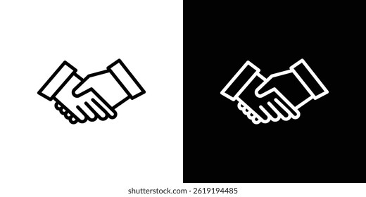 Handshake icon. vector illustration, pictogram isolated. editable
