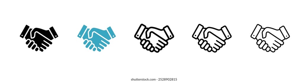 Handshake icon vector illustration set