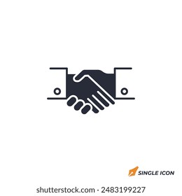 Handshake icon vector illustration. Handshake symbol isolated on white background.
