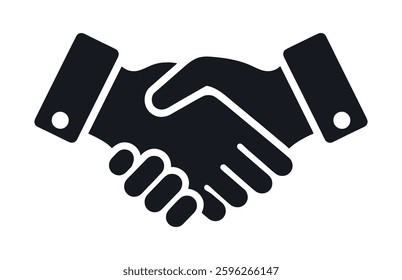  handshake icon vector illustration white background