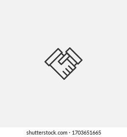 Vektorillustration-Illustrationszeichen für Handshake-Symbole