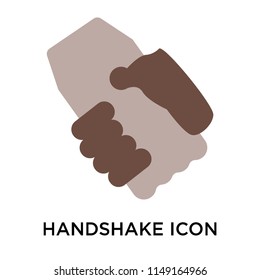 Handshake icon vector isolated on white background for your web and mobile app design, Handshake logo concept