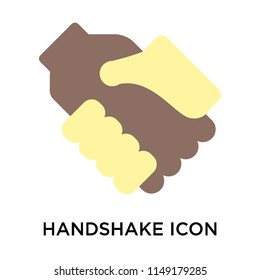 Handshake icon vector isolated on white background for your web and mobile app design, Handshake logo concept