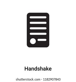 Handshake icon vector isolated on white background, logo concept of Handshake sign on transparent background, filled black symbol