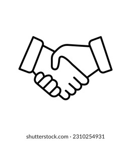 Handshake icon. Handshake vector icon isolated on white background. Vector EPS 10