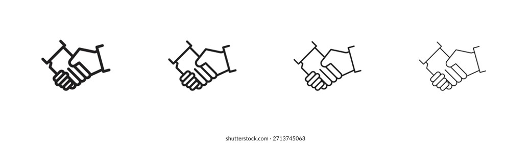 Ícone Handshake. Pictogramas isolados por vetor.