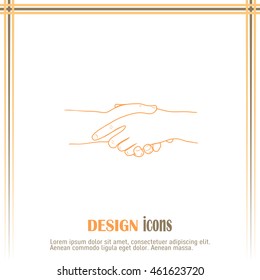 Handshake Icon Vector. Line icon