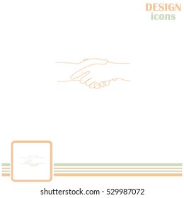 Handshake Icon Vector. Line icon