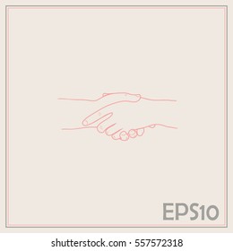 Handshake Icon Vector. Line icon