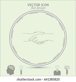Handshake Icon Vector. Line icon