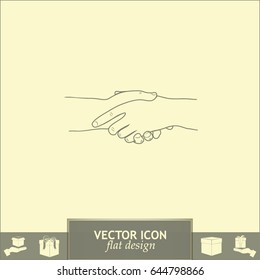 Handshake Icon Vector. Line icon