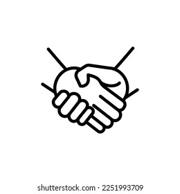 Handshake icon in vector. Logotype