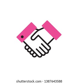 handshake icon vector modern style design