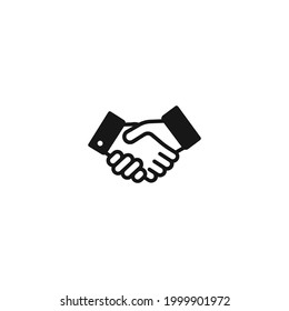vector de icono de apretón de manos en un fondo blanco