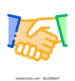 Handshake Icon Vector. Outline Handshake Sign. Isolated Contour Symbol Illustration