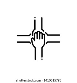 Handshake icon vector. Perfect handshake symbol. webdesign and mobile design. white background.