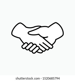 Handshake Icon - Vector, Sign and Symbol for Design, Presentation, Website or Apps Elements. 