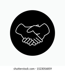 Handshake Icon - Vector, Sign and Symbol for Design, Presentation, Website or Apps Elements. 