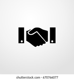 handshake icon. vector sign symbol on white background