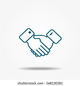 Handshake icon, vector symbol
