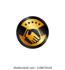 handshake icon vector symbol. Best deal icon vector.