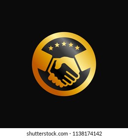 handshake icon vector symbol. Best deal icon vector.
