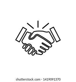 handshake icon vector trendy style 