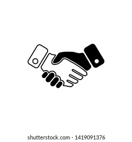 handshake icon vector trendy style 