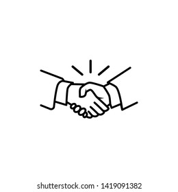 handshake icon vector trendy style 