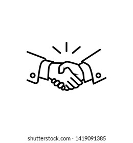 handshake icon vector trendy style 