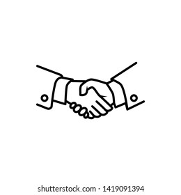 handshake icon vector trendy style 