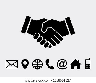 Handshake Icon Vector for web